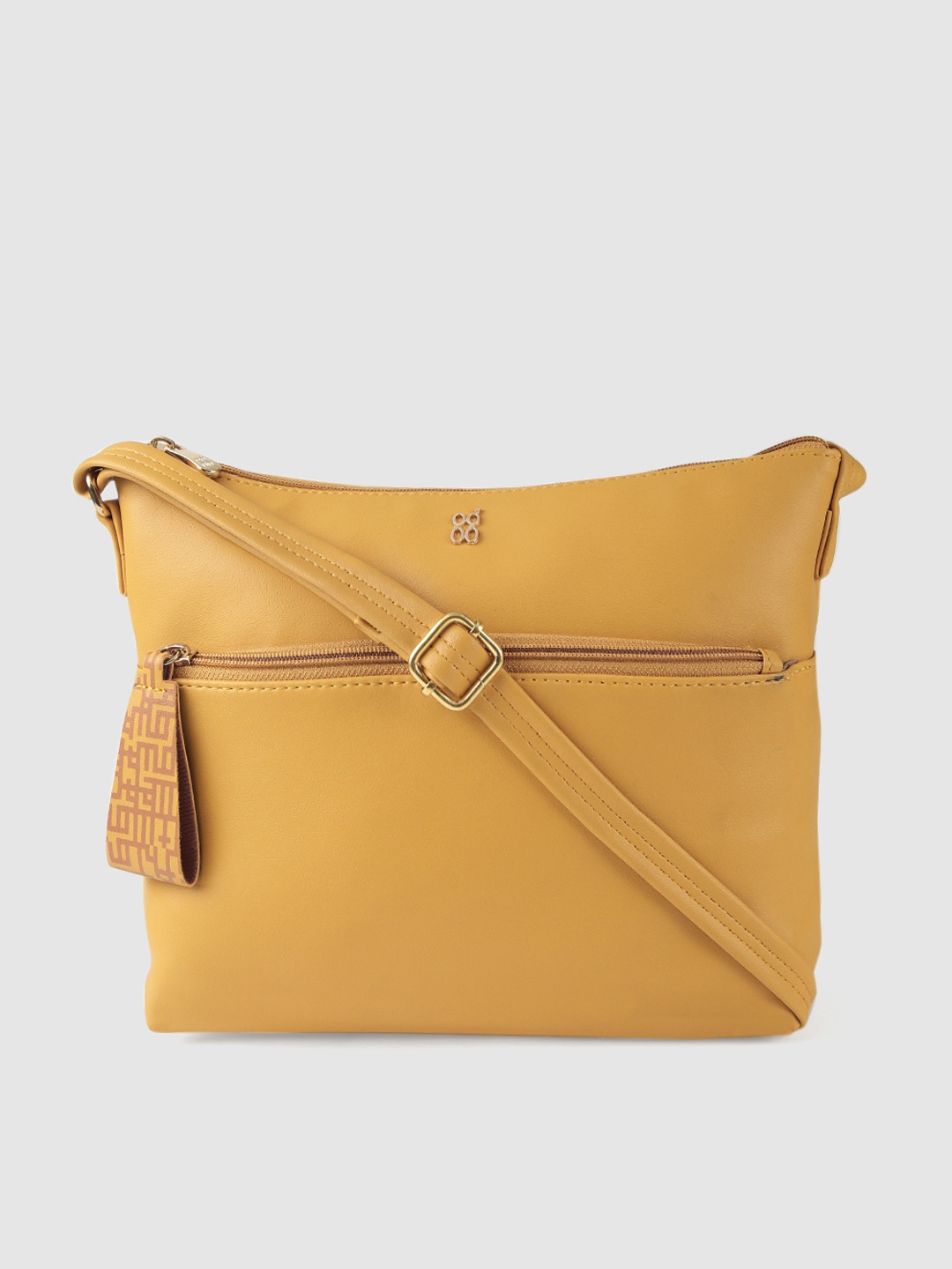

Baggit Yellow Solid Sling Bag