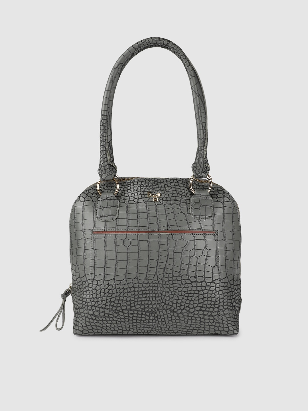 

Baggit Charcoal Grey Animal Textured Shoulder Bag