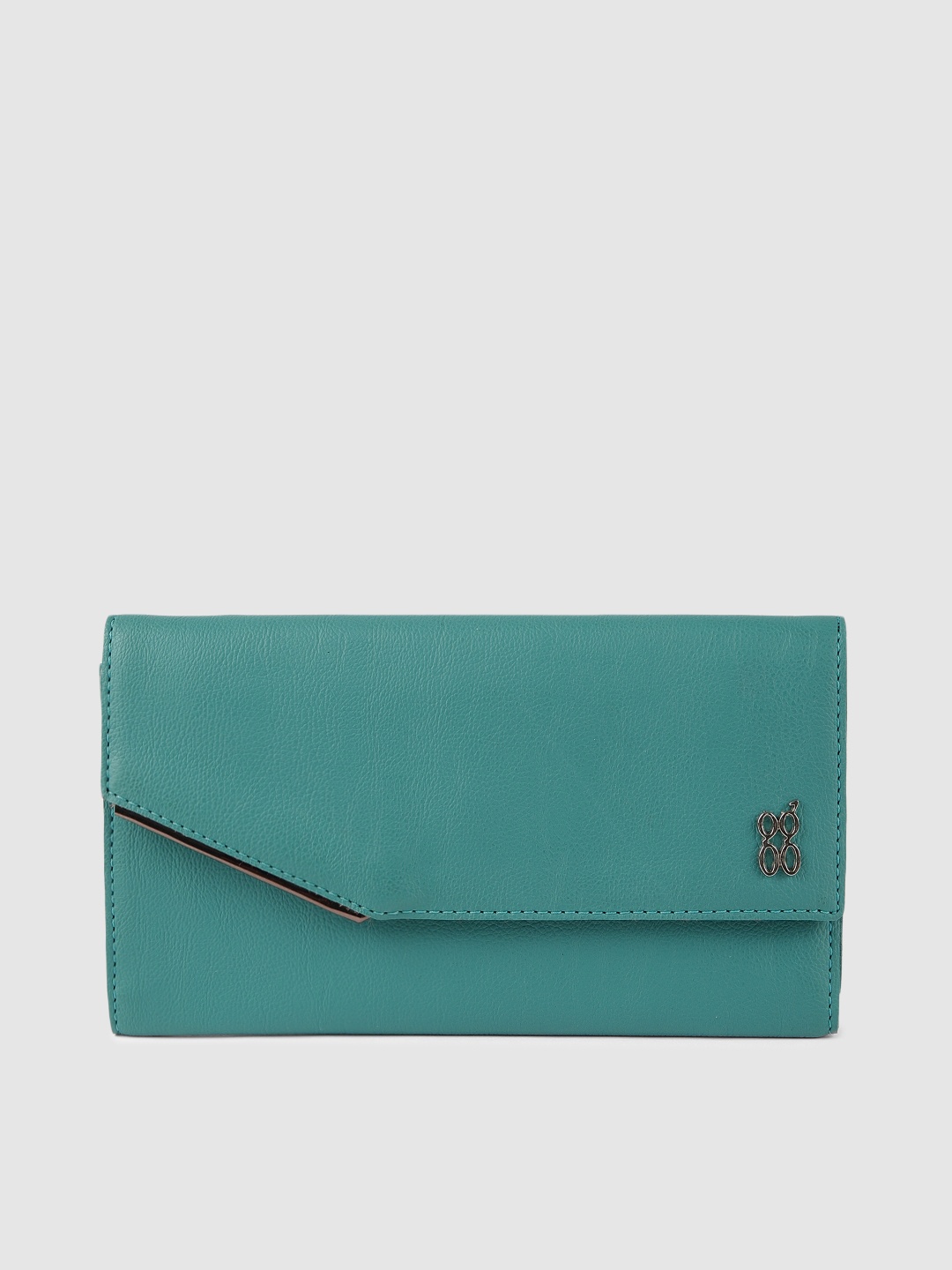 

Baggit Women Teal Blue Solid Two Fold Wallet