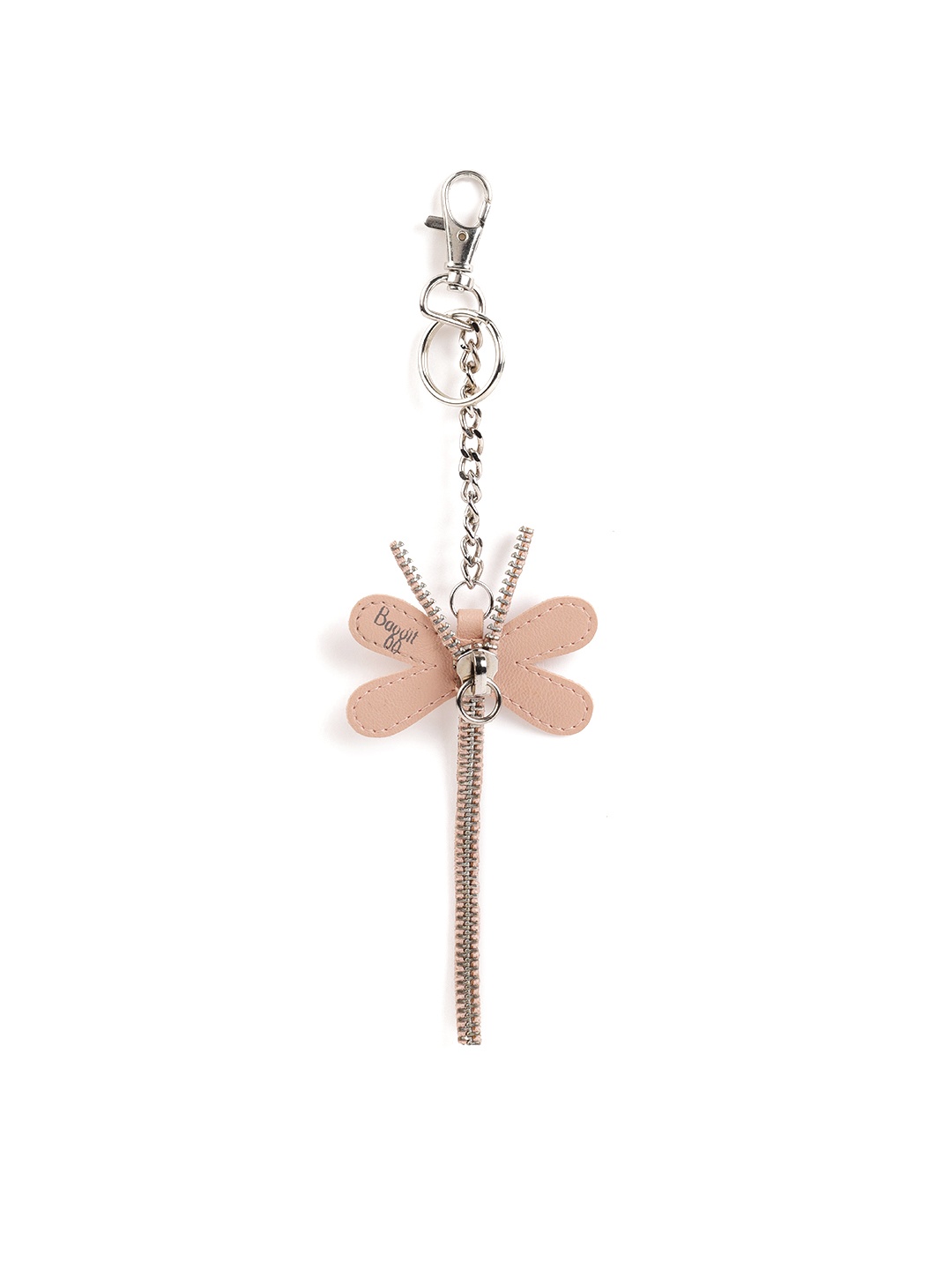 

Baggit Women PEach-Coloured Embellished Bag Charm