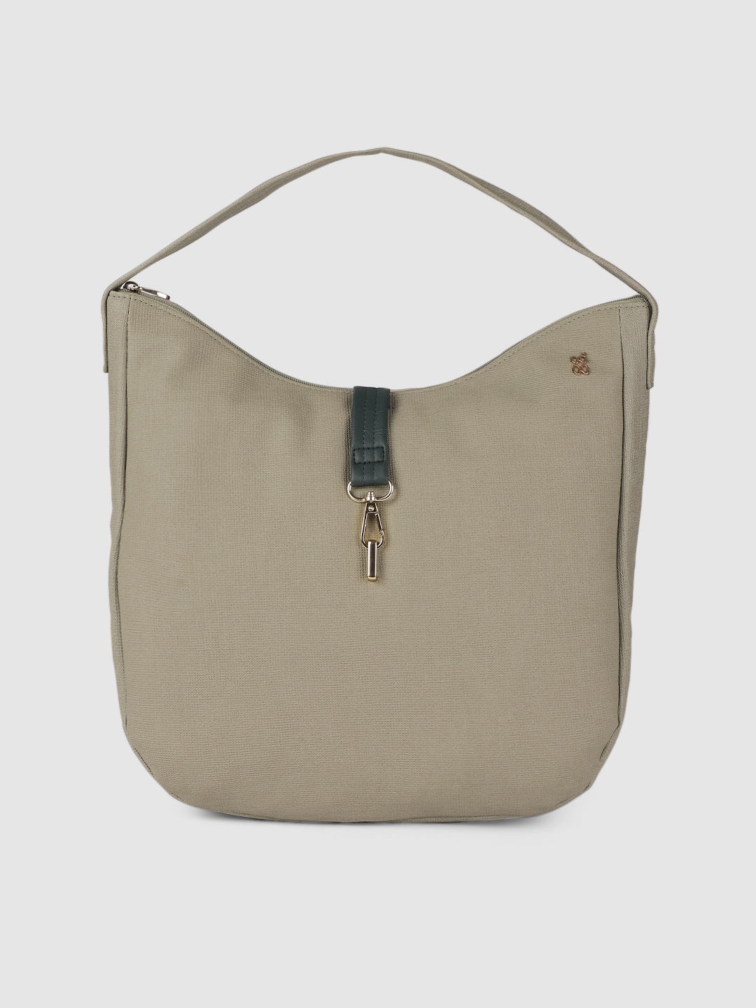 

Baggit Green Solid Hobo Bag