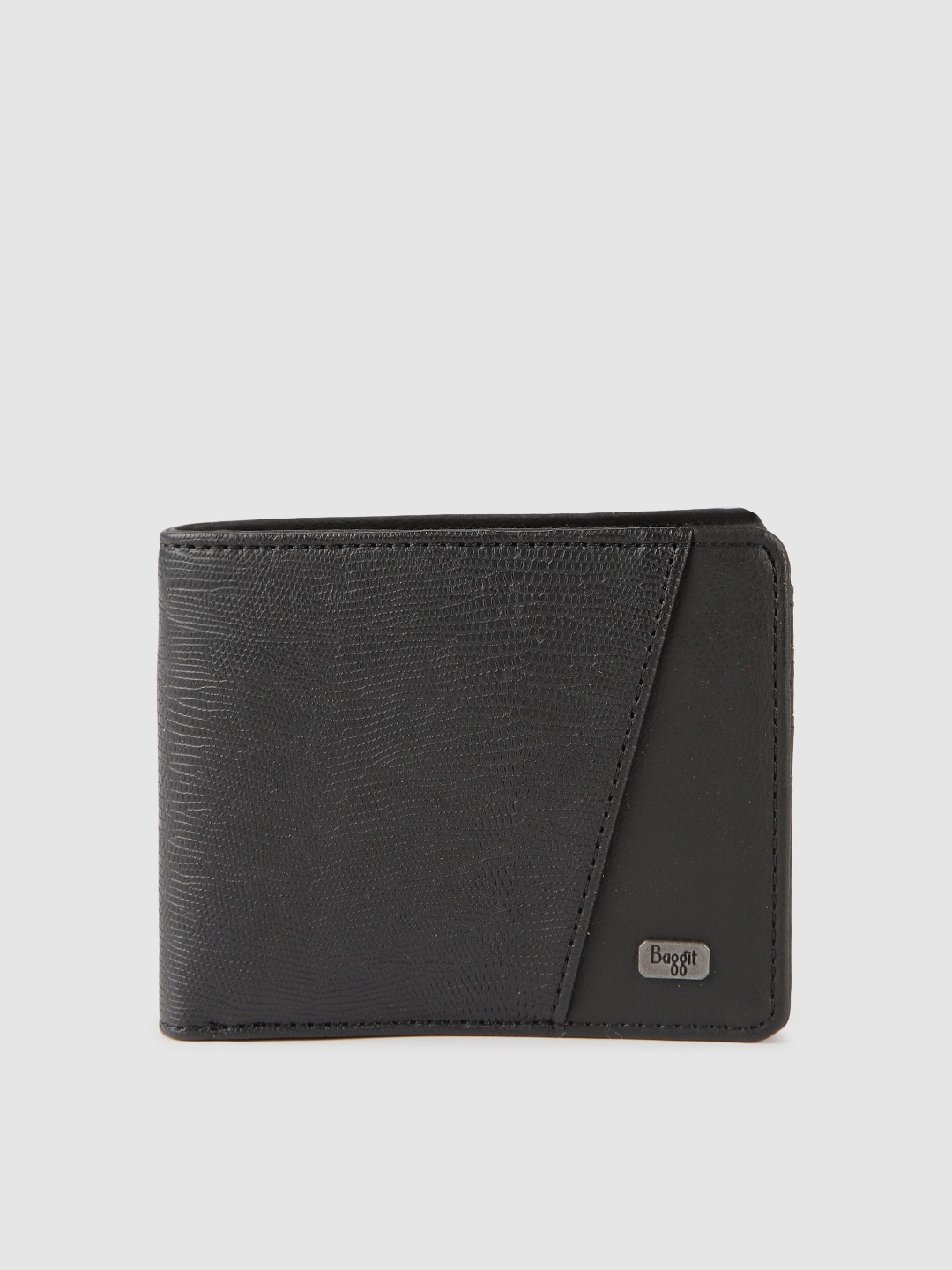 

Baggit Men Black Textured ARCTIC TIZZY Two Fold Wallet