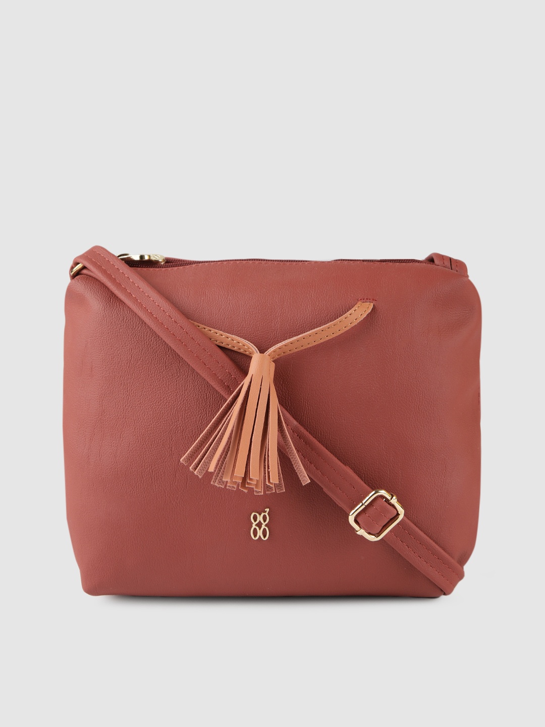 

Baggit Tan Brown Tasselled Sling Bag