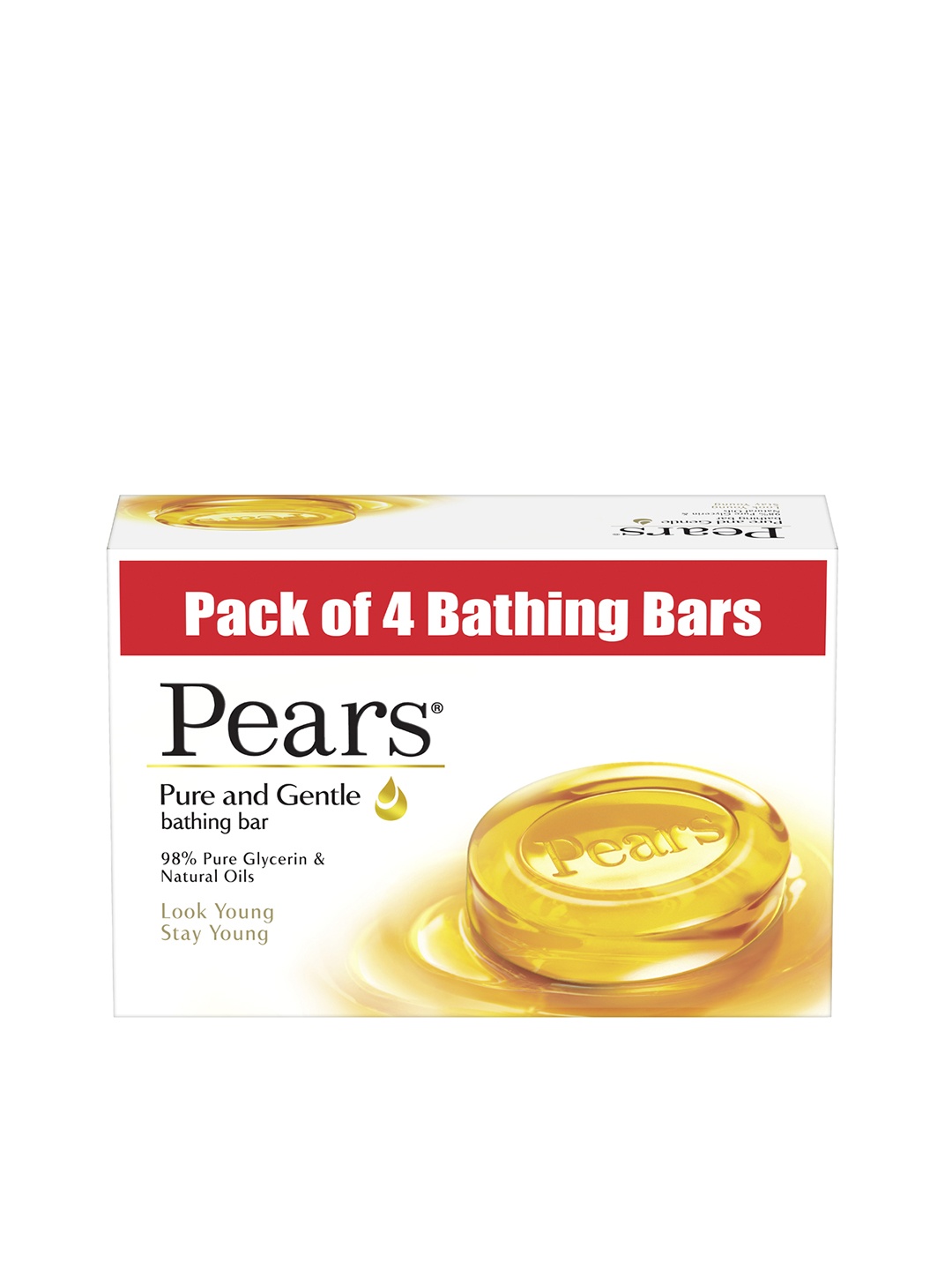 

Pears Pack of 4 Pure & Gentle Bathing Bars, Brown