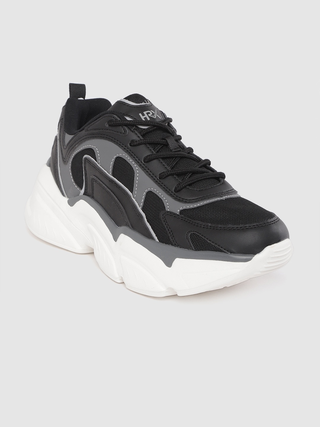 

HRX by Hrithik Roshan Men Black Chunky Sneakers