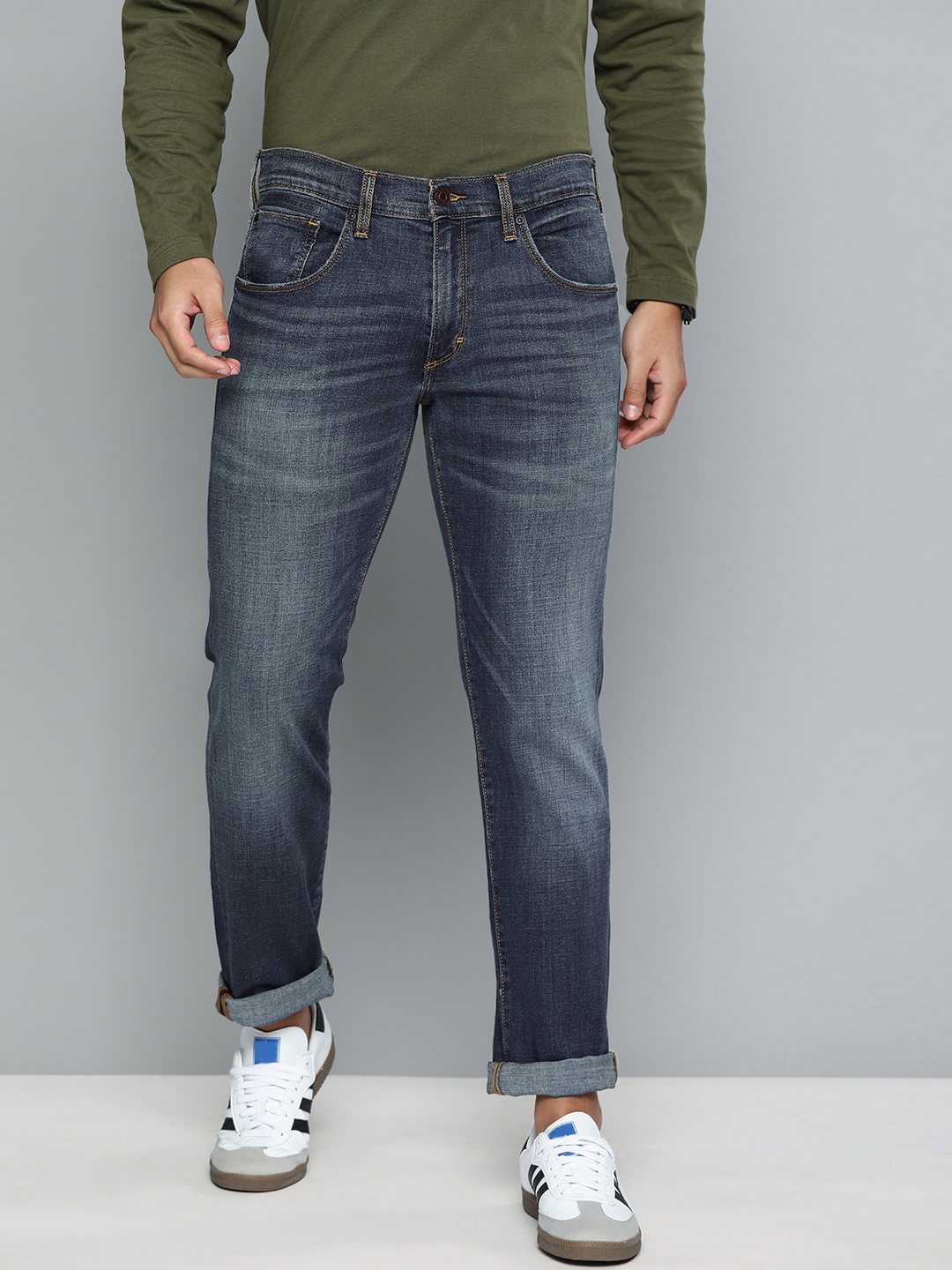 

Levis Men Blue 511 Slim Fit Mid-Rise Clean Look Sustainable Sustainable Jeans