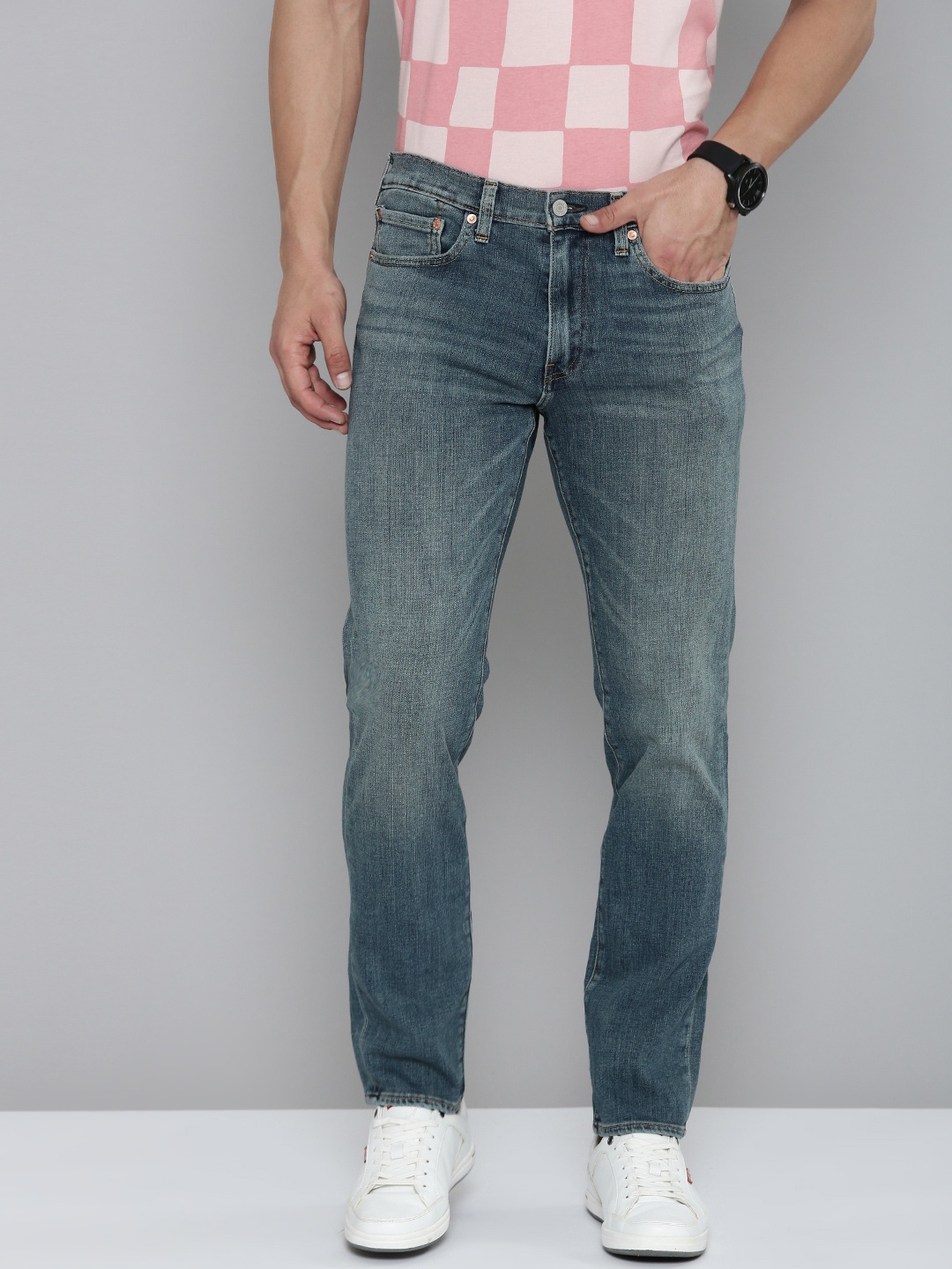 

Levis Men 511 Slim Fit Heavy Fade Stretchable Jeans, Blue