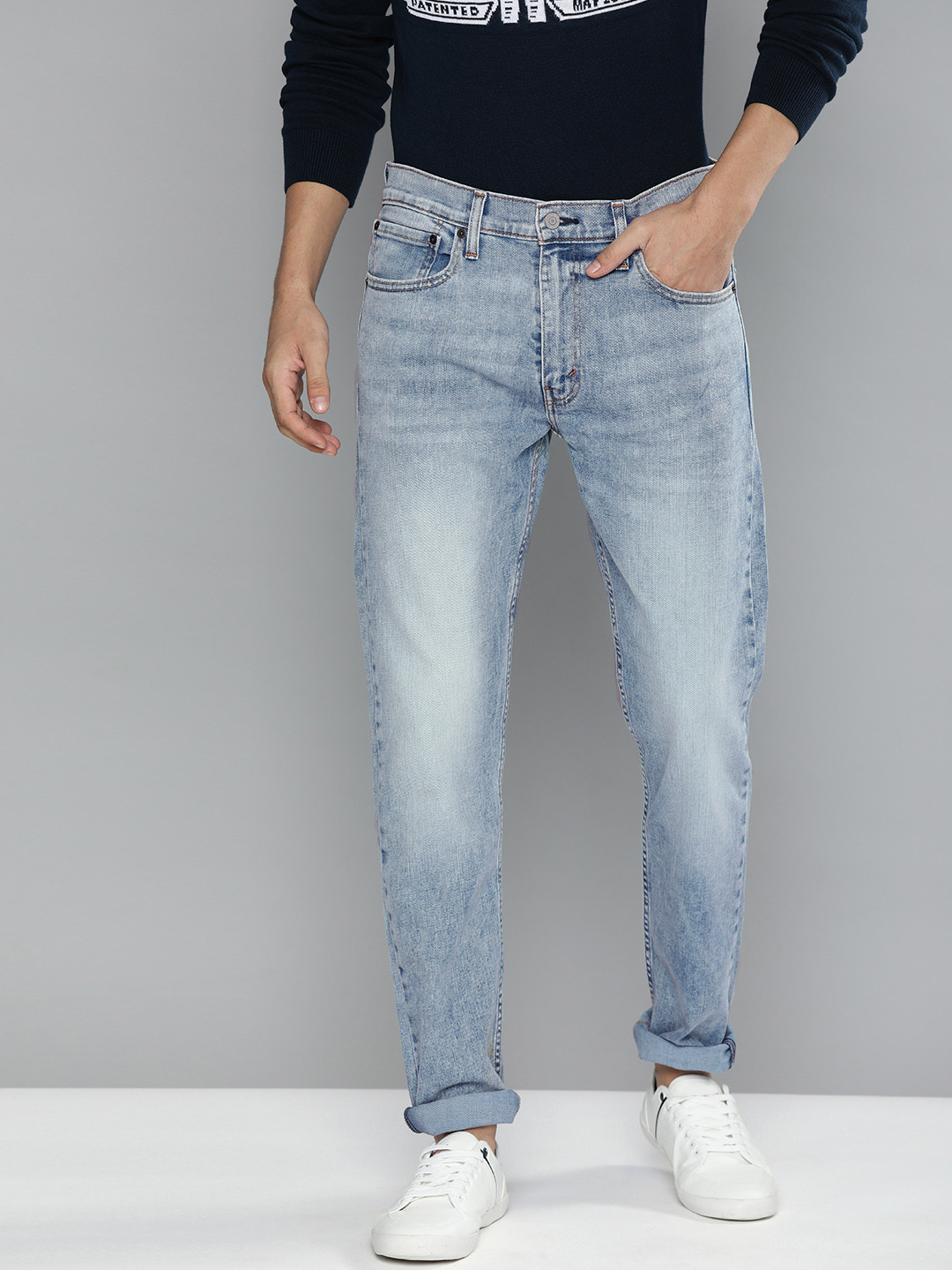 

Levis Men Blue 512 Slim Tapered Fit Heavy Fade Stretchable Jeans