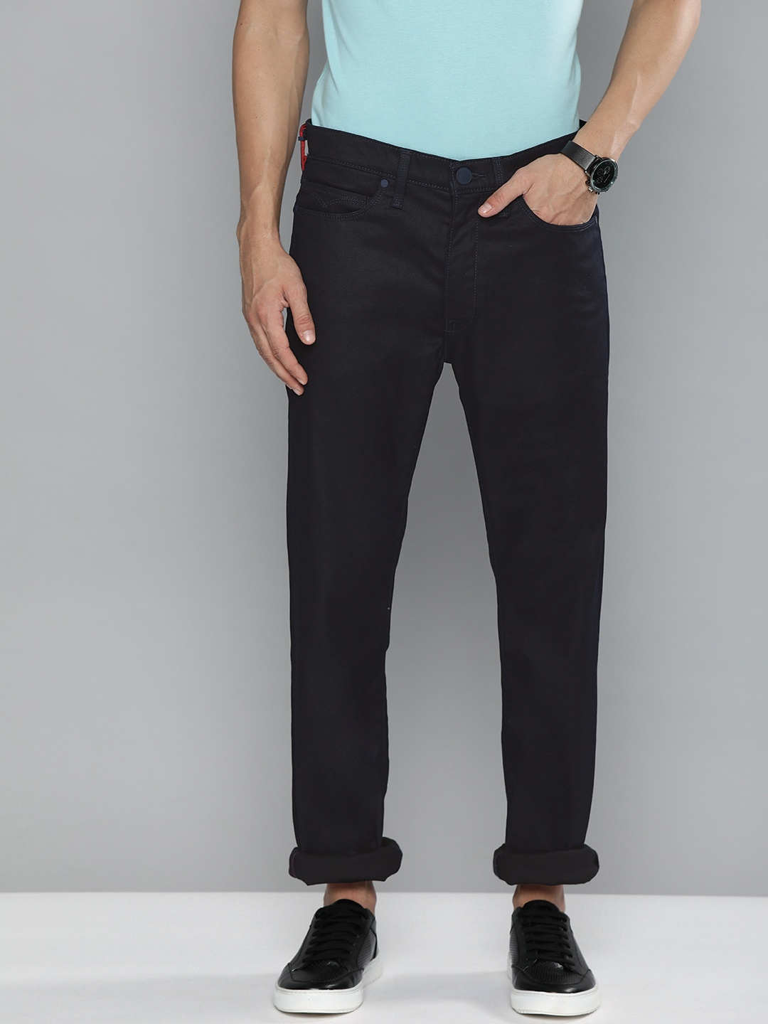 

Levis Men Blue 513 Slim Straight Fit Stretchable Sustainable Jeans
