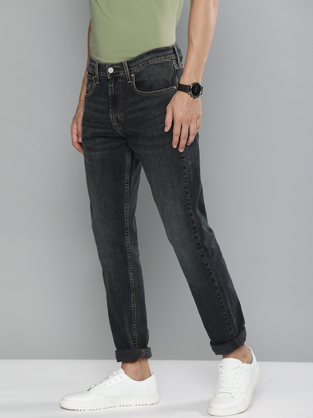 

Levis Men Grey 512 Slim Taper Fit Light Fade Stretchable Jeans