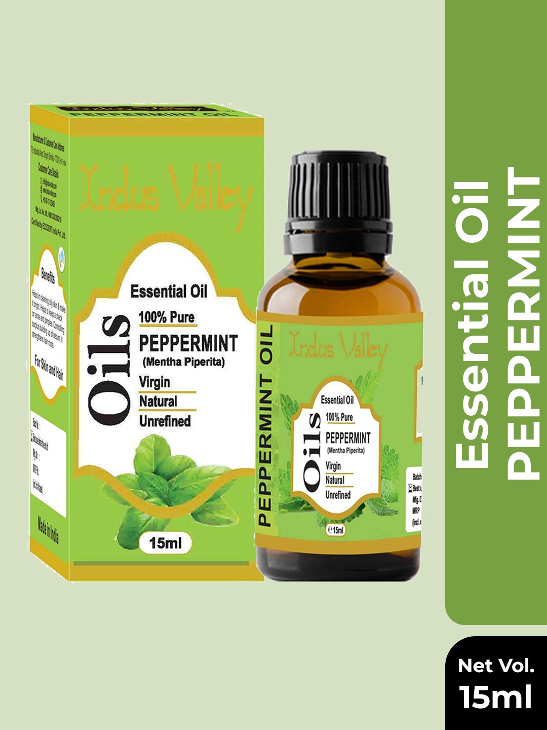 

Indus Valley Peppermint Essential Oil- 15 ml, Green