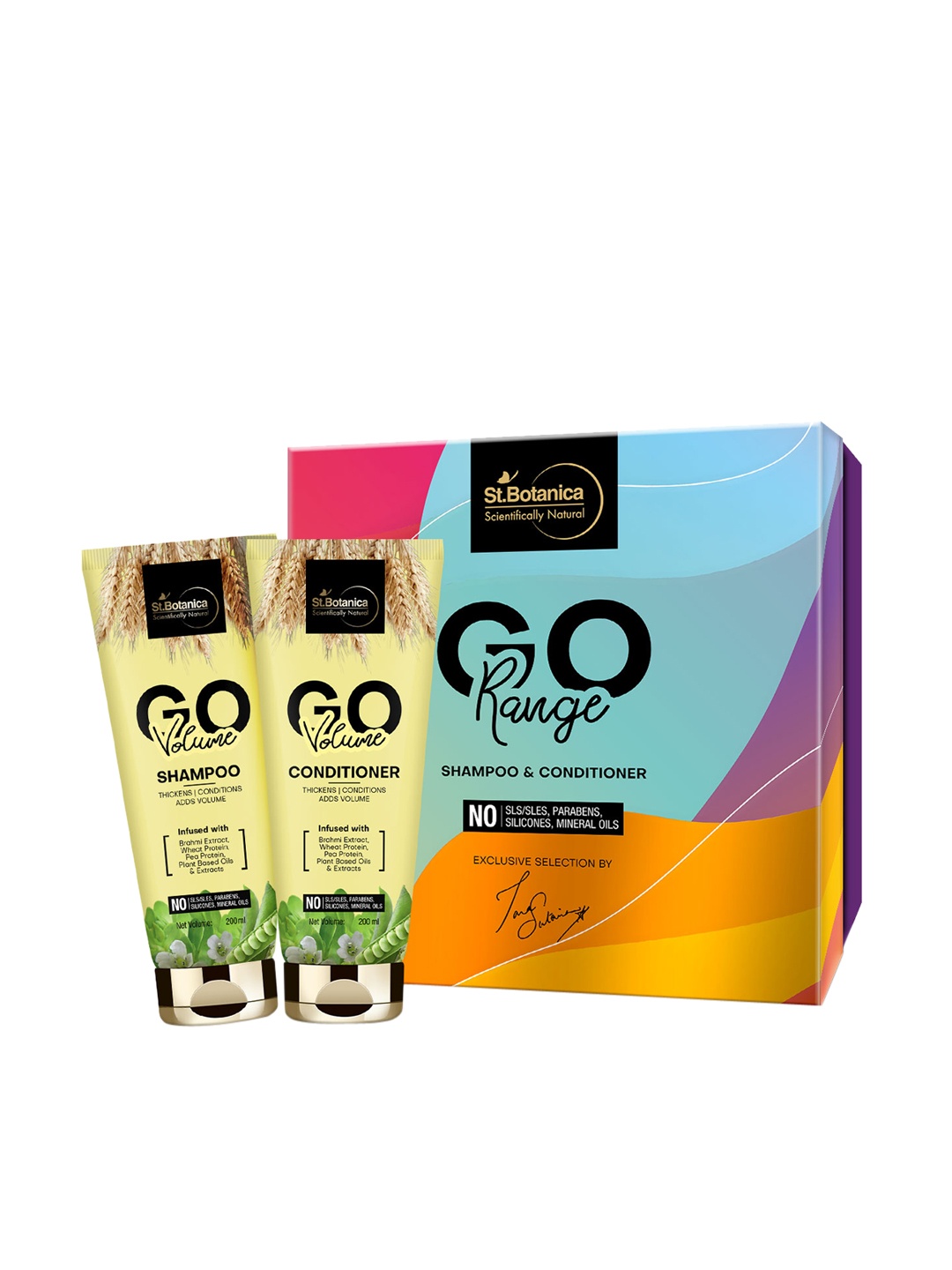 

St.Botanica Unisex Go Volume Shampoo & Conditioner 200 ml Each, Yellow