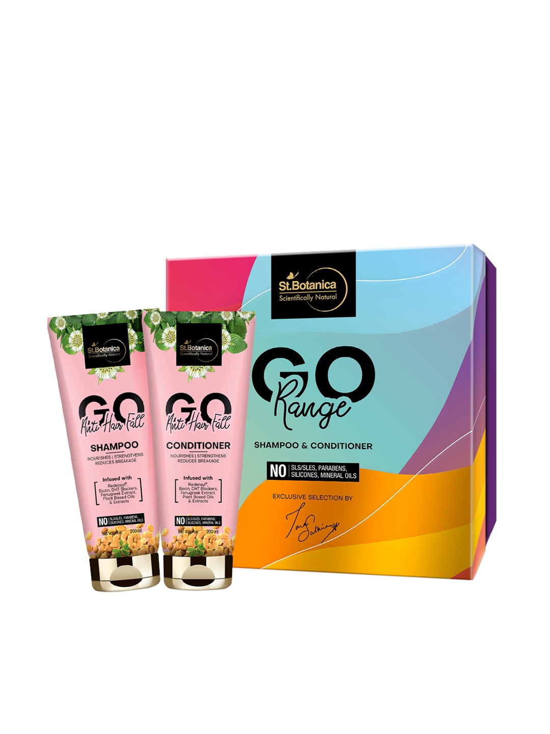 

StBotanica Go Anti Hair Fall Shampoo & Conditioner 400ml, Pink