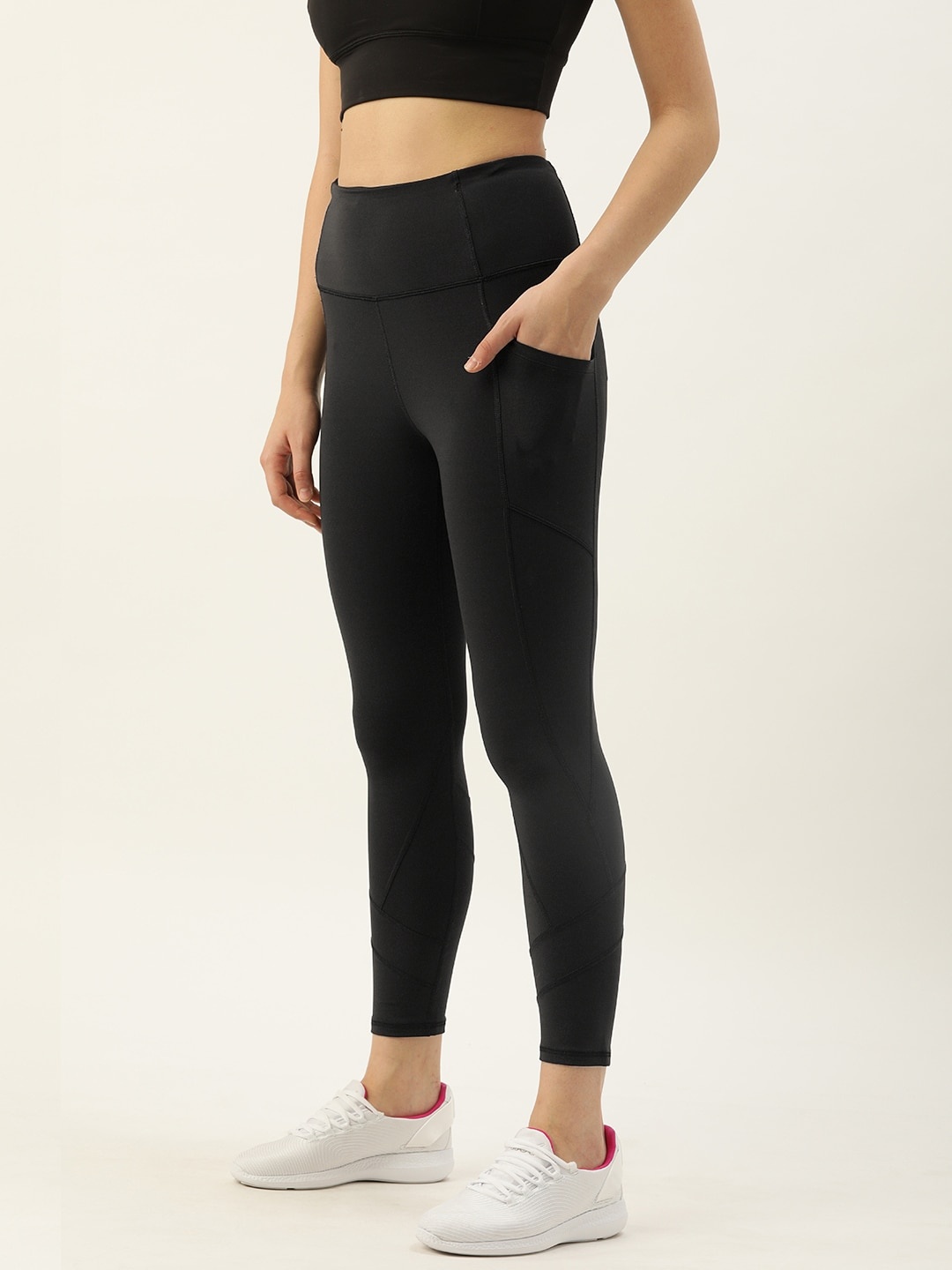 

Enamor Plus Size Women Athleisure Black Dry Fit Legging E258