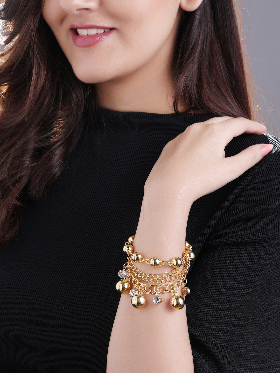 

TOKYO TALKIES X rubans FASHION ACCESSORIES Gold-Plated Multistrand Bracelet