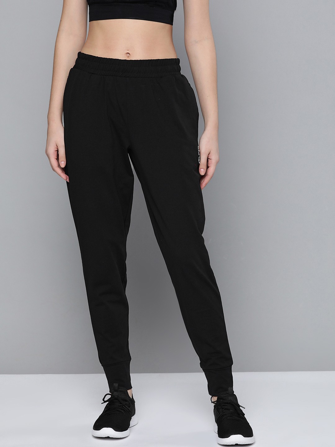 

Alcis Women Black Slim Fit Solid Joggers