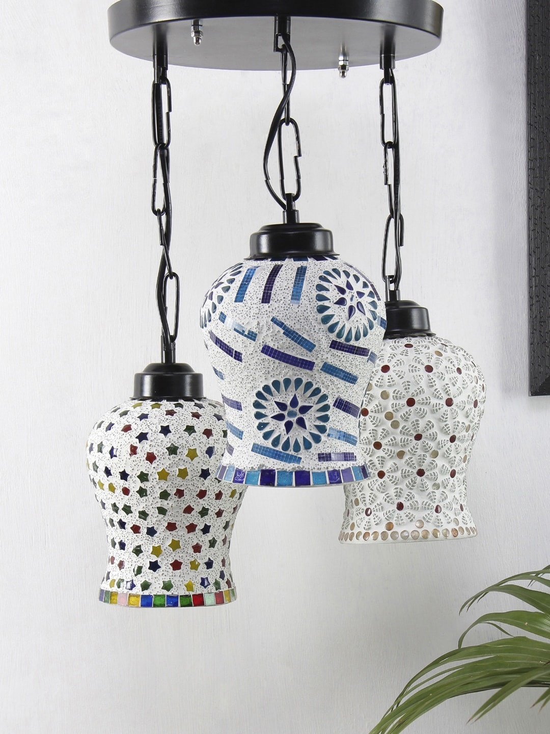 

Devansh Multicoloured Solid Traditional Cluster Light, Multi