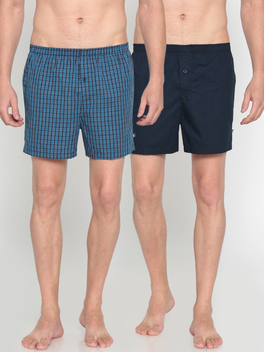 

Jockey Pack of 2 Pure Cotton Boxers 8222-0205, Blue