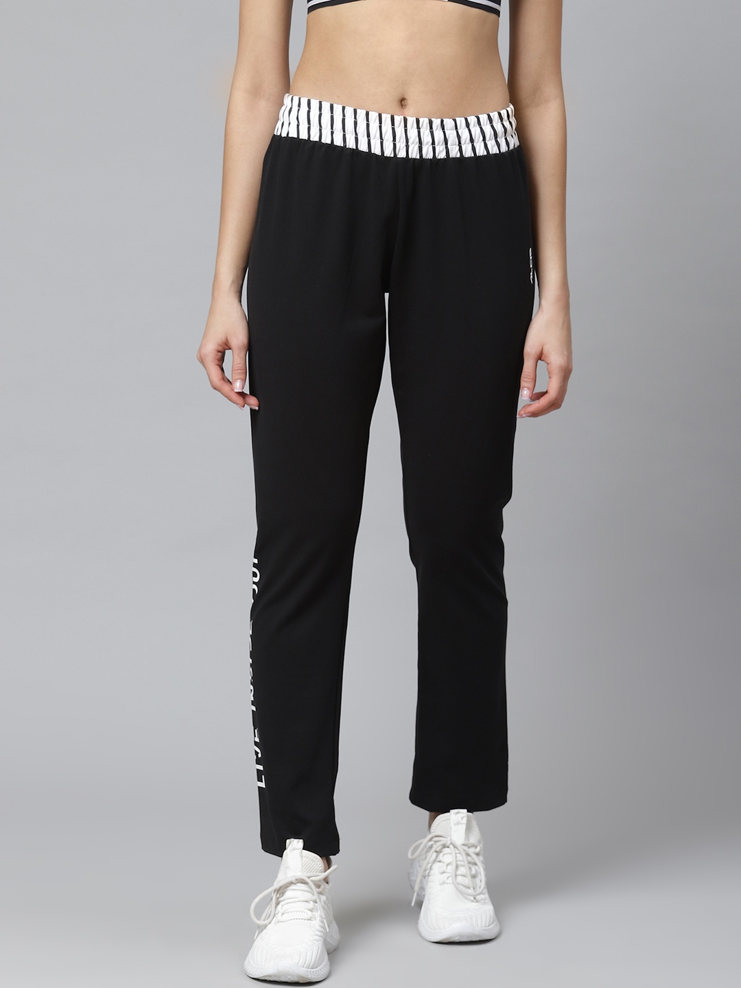 

Alcis Women Black Solid Training Track Pants