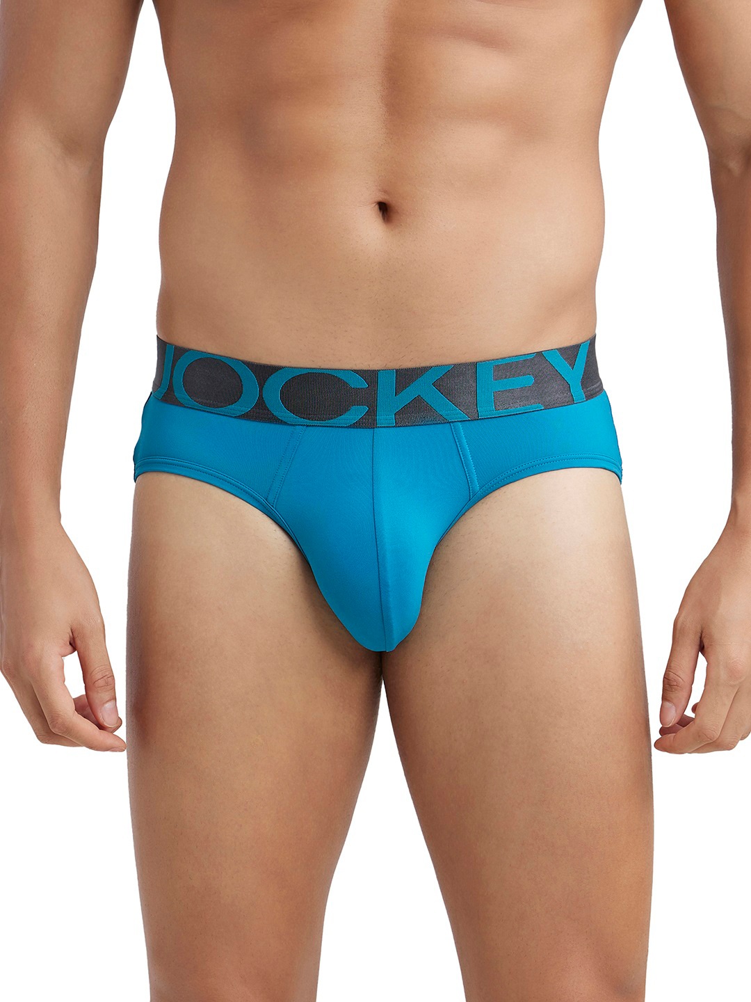 

Jockey Tactel Microfiber Stretch Solid Brief with Moisture Move Treatment-IC27, Teal