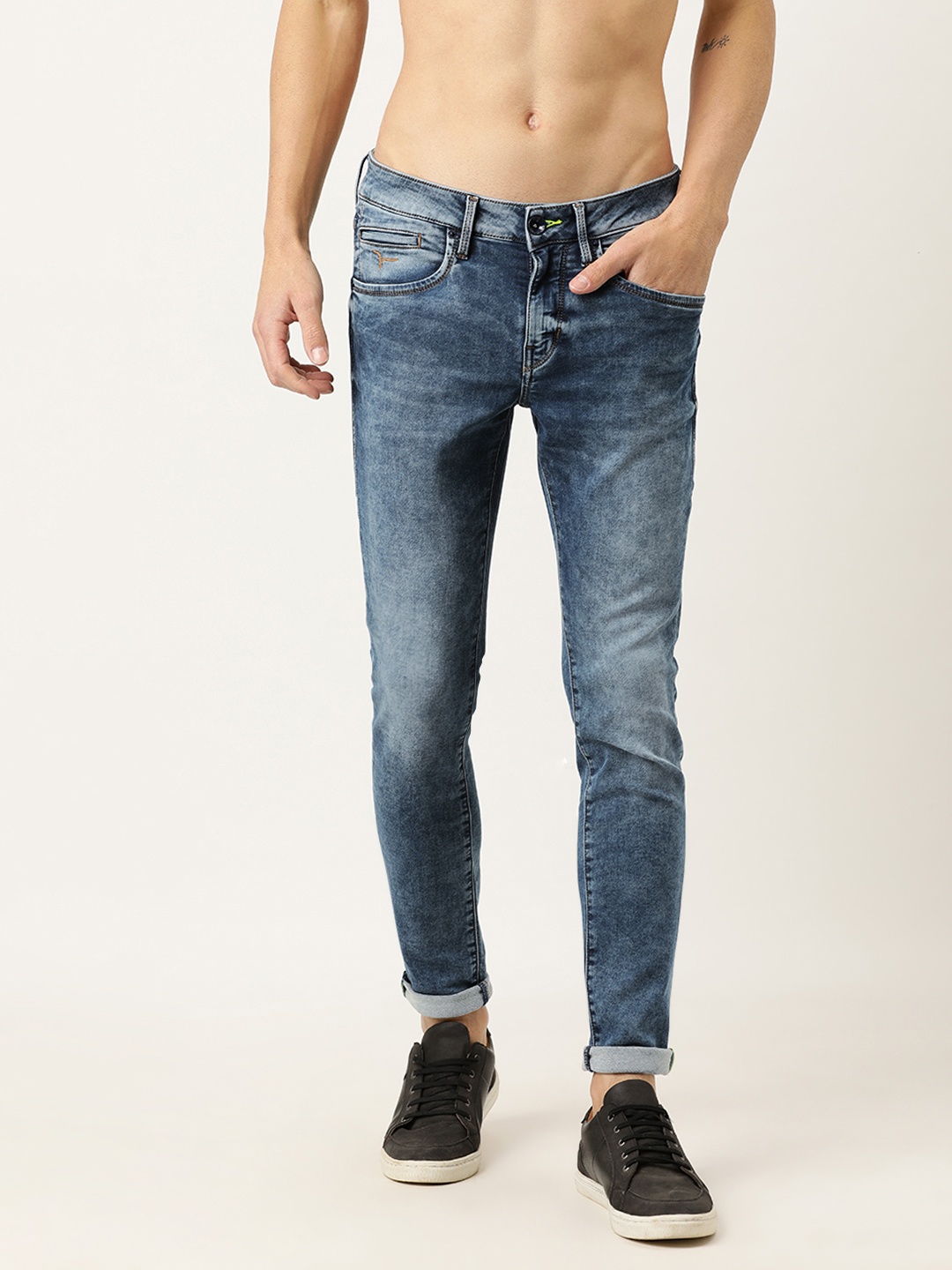 

Flying Machine Men Blue Jackson Skinny Fit Low-Rise Clean Look Stretchable Jeans