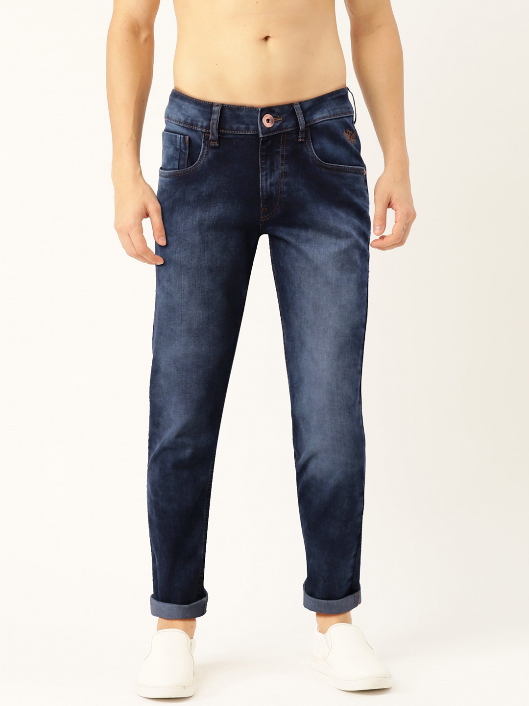 

Flying Machine Men Blue Skinny Fit Mid-Rise Clean Look Stretchable Jeans