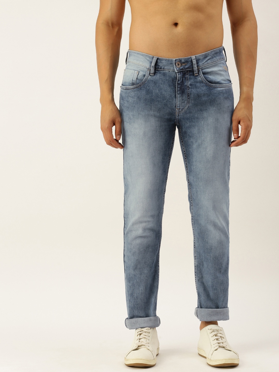 

Flying Machine Men Blue Skinny Fit Mid-Rise Clean Look Stretchable Jeans