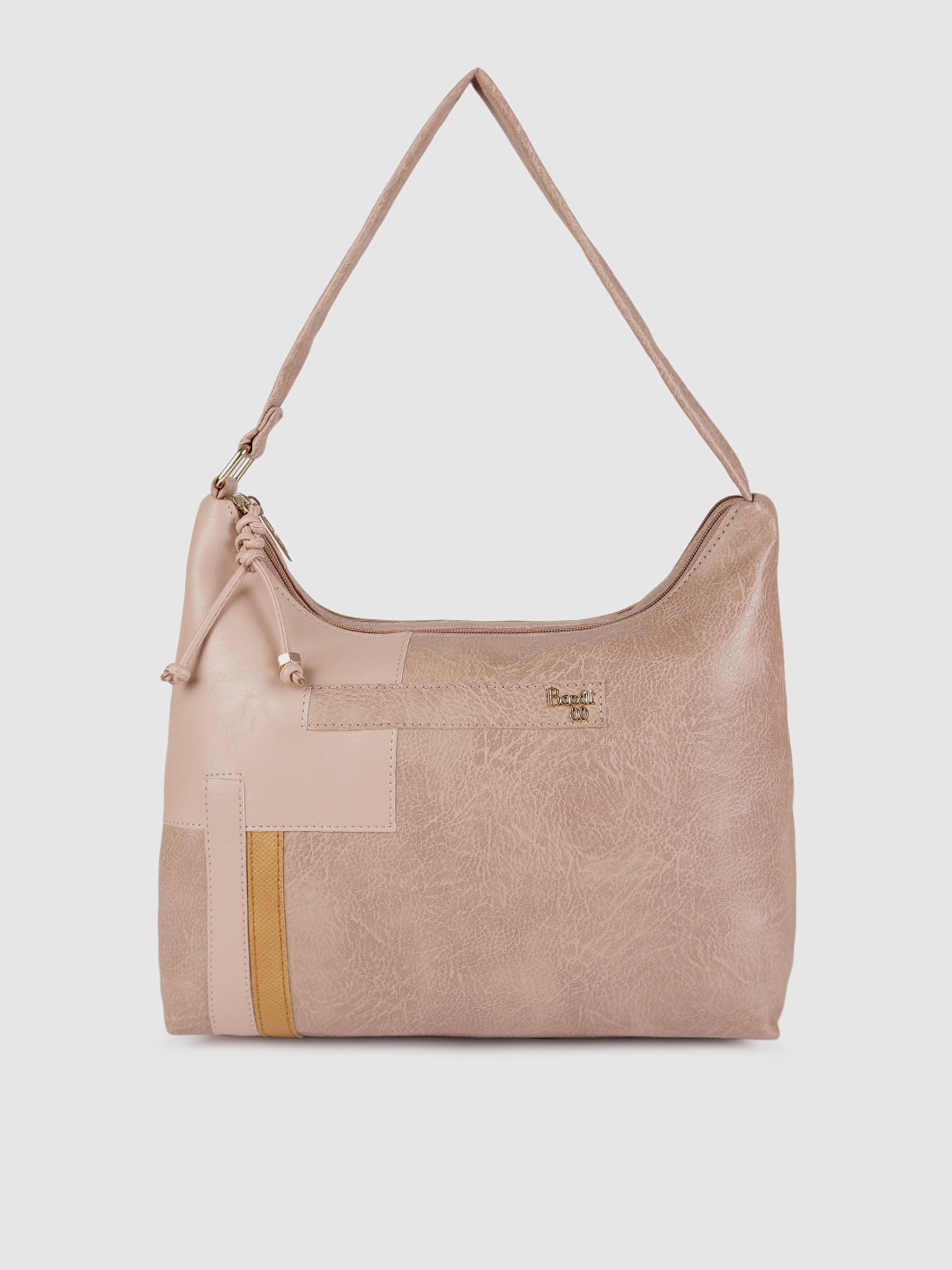 

Baggit Pink Solid Hobo Bag