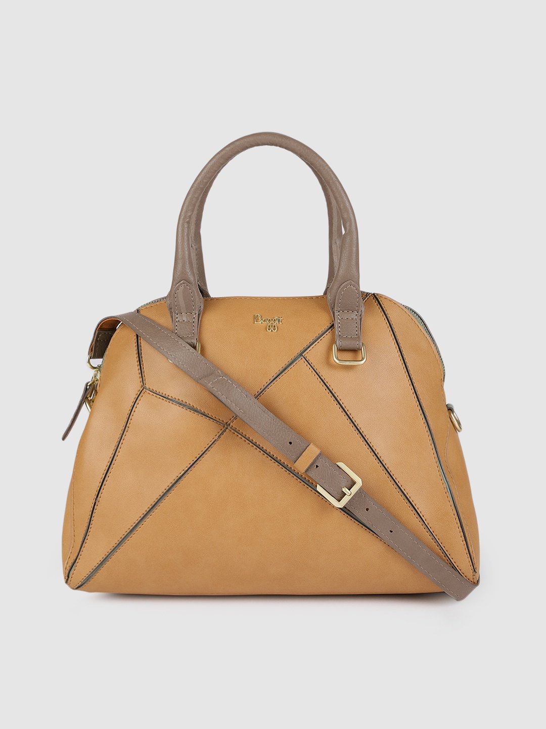 

Baggit Tan Brown Solid Handheld Bag