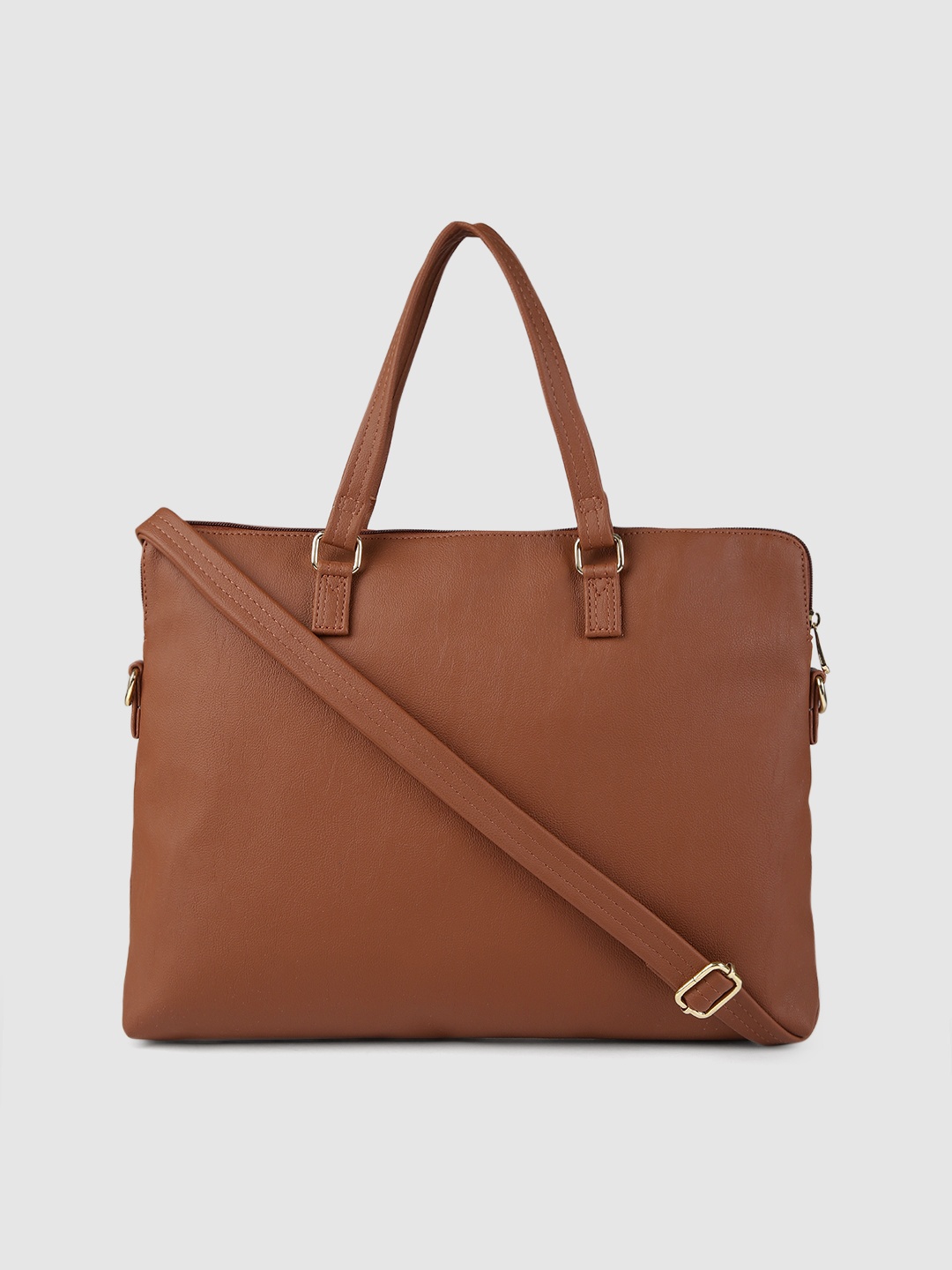 

Baggit Tan Brown Solid Handheld Bag