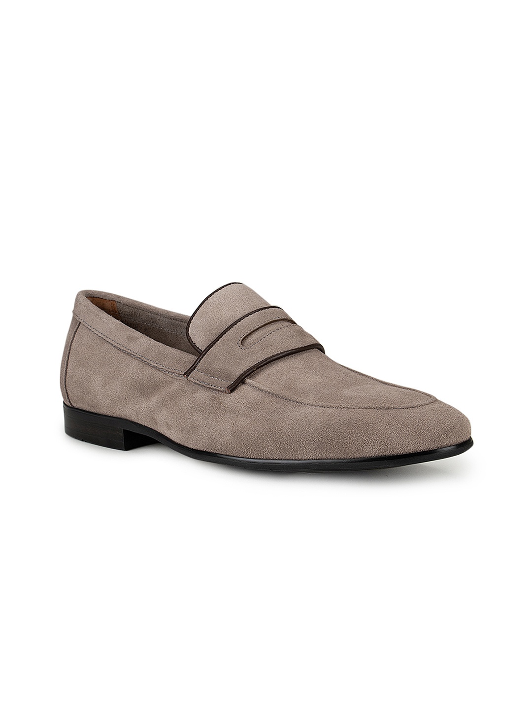 

ROSSO BRUNELLO Men Beige Textured Leather Formal Loafers