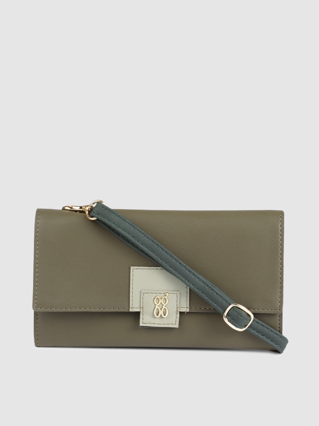 

Baggit Women Olive Green Solid ONTARIO Two Fold Wallet