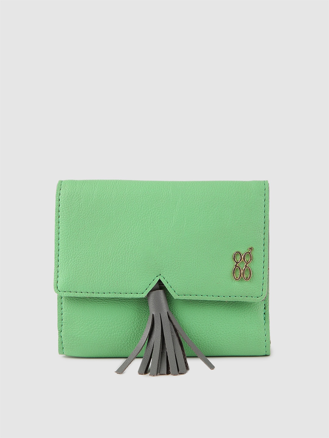 

Baggit Women Green Solid Three Fold Wallet