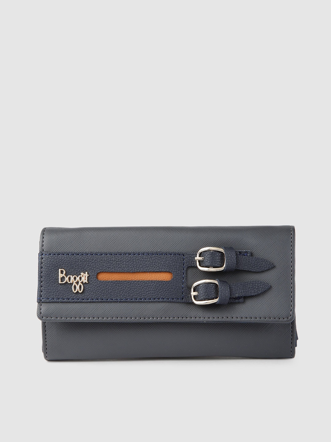 

Baggit Women Grey Solid HIDEOUT LORI 1 Three Fold Wallet