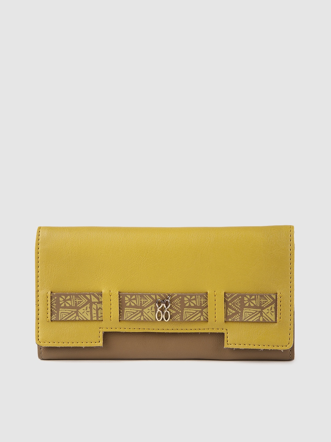 

Baggit Women Yellow Solid Three Fold Wallet
