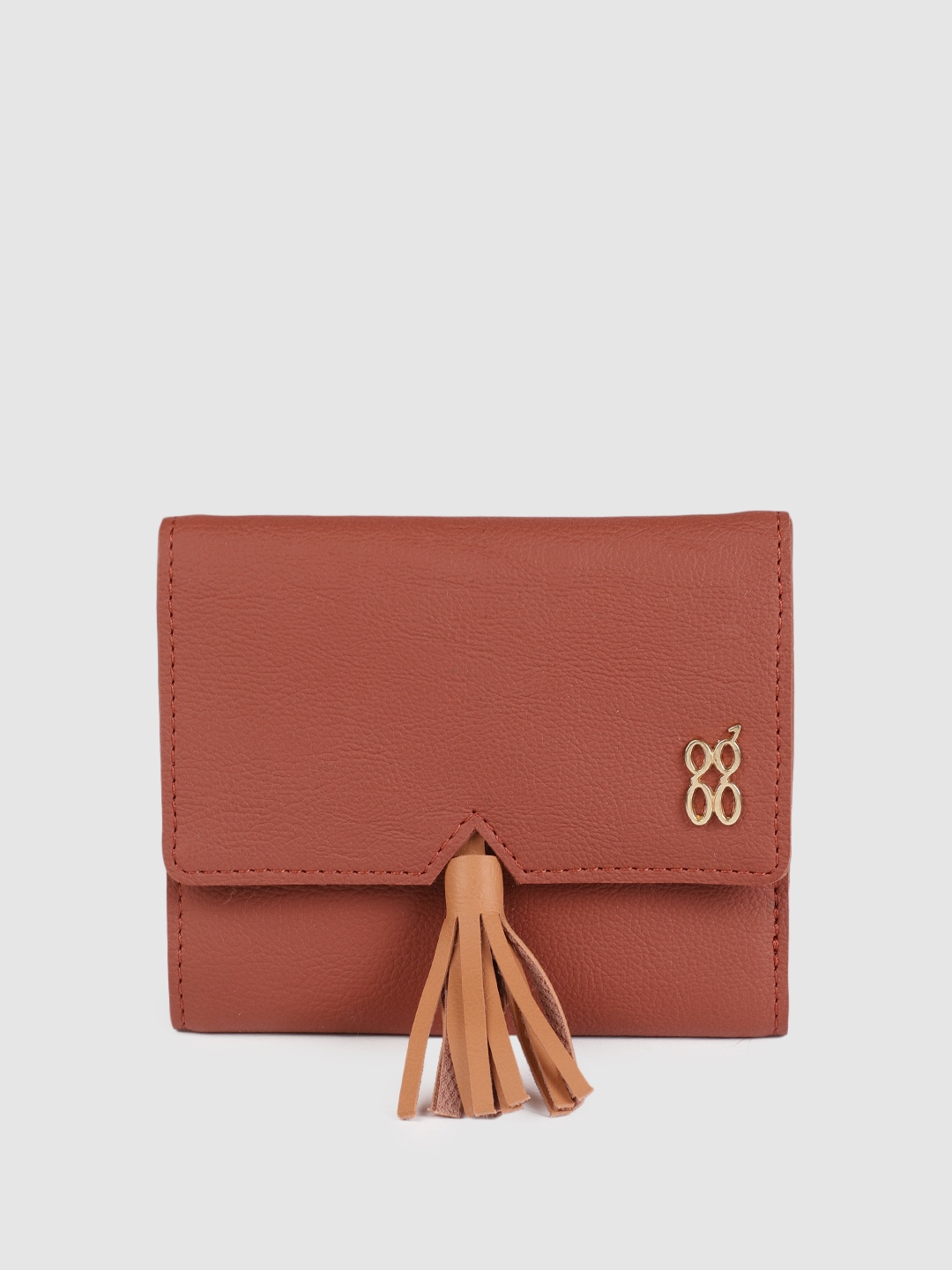 

Baggit Women Brown Textured Three Fold Wallet