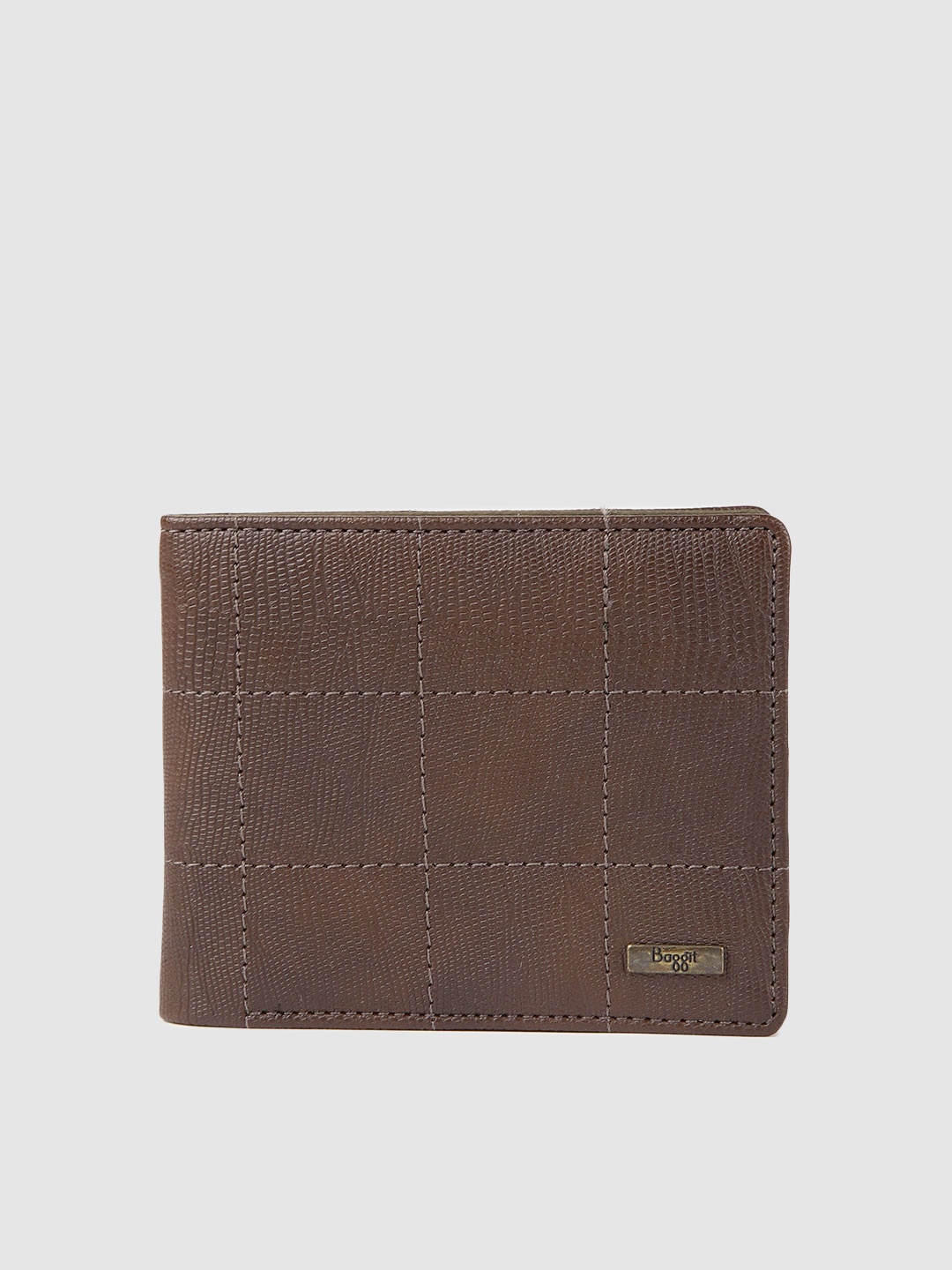 

Baggit Men Brown Textured RETRO TIZZY Two Fold Wallet