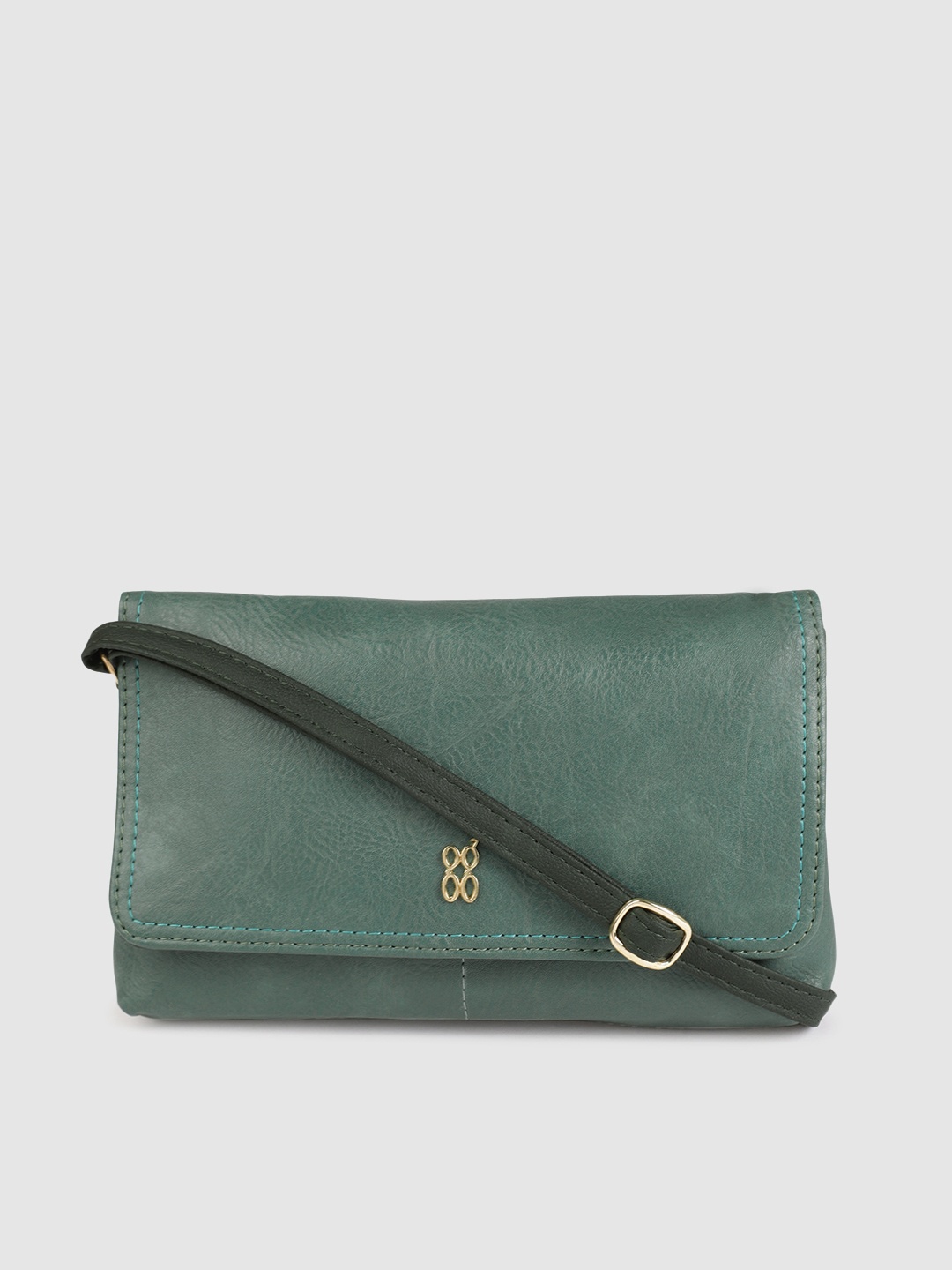

Baggit Green Solid MUNCHY CHEL Sling Bag