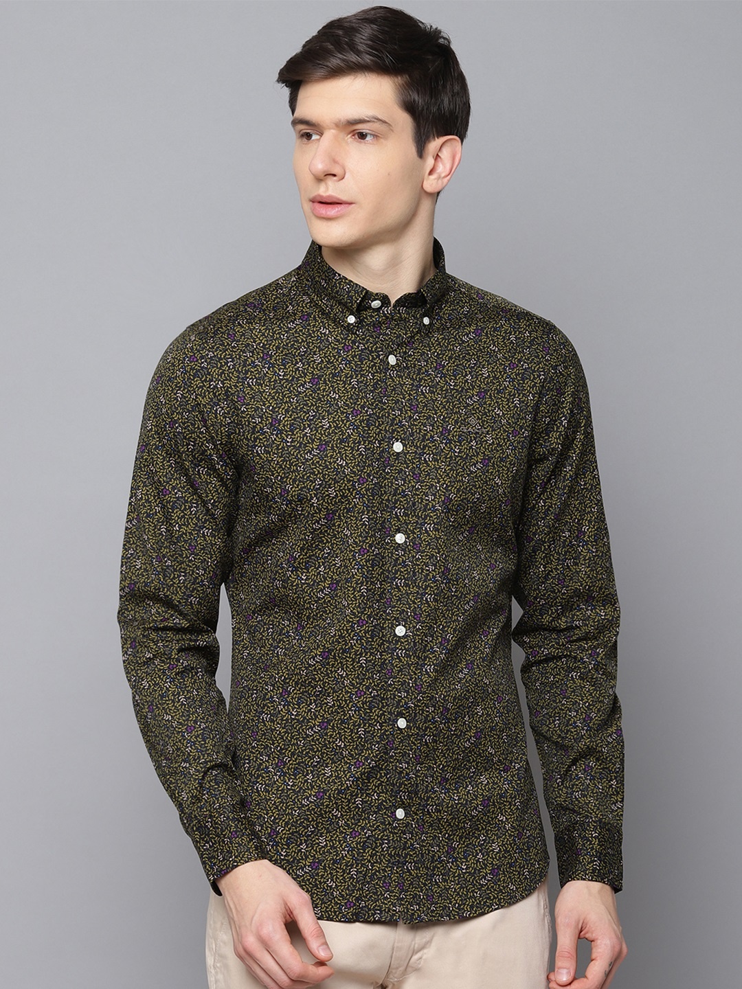 

GANT Men Green Regular Fit Printed Cotton Casual Shirt