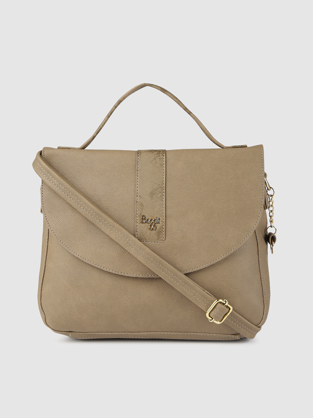 

Baggit Beige Textured Handheld Bag