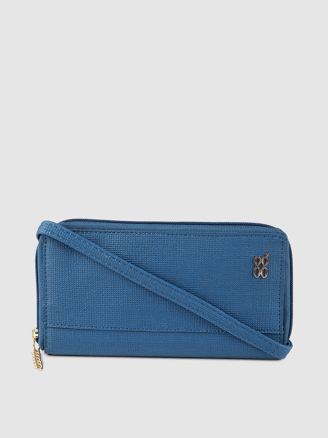

Baggit Women Blue STARTLE E BRODEY Solid Zip Around Wallet