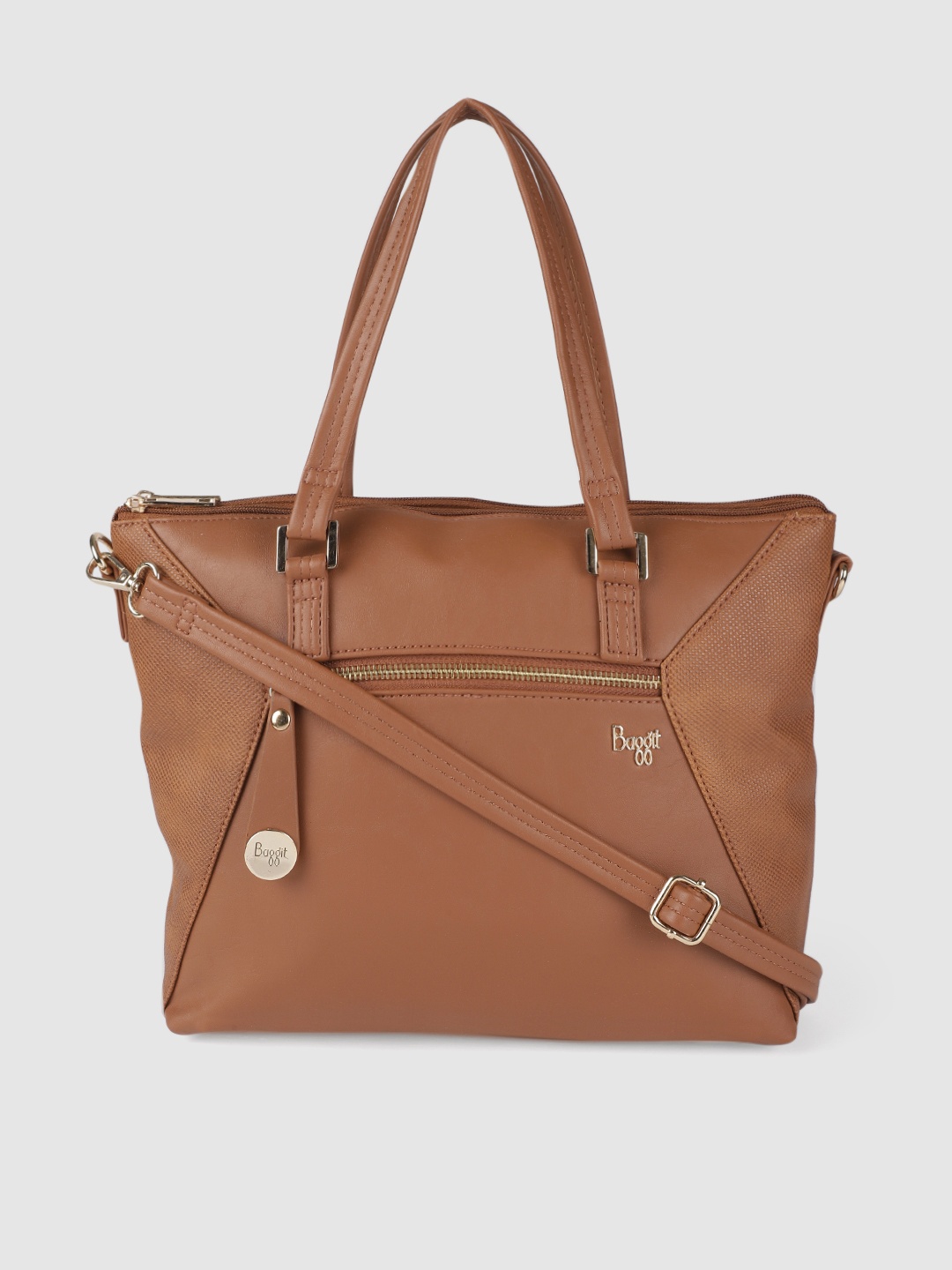 

Baggit Tan Brown Solid MULE ELIZA Handheld Bag