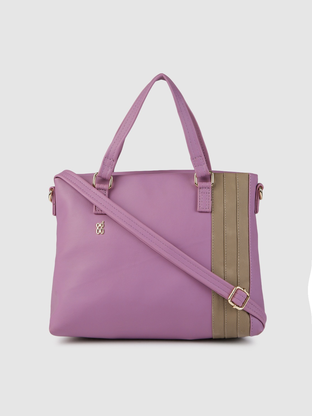 

Baggit Purple & Brown Colourblocked Shoulder Bag