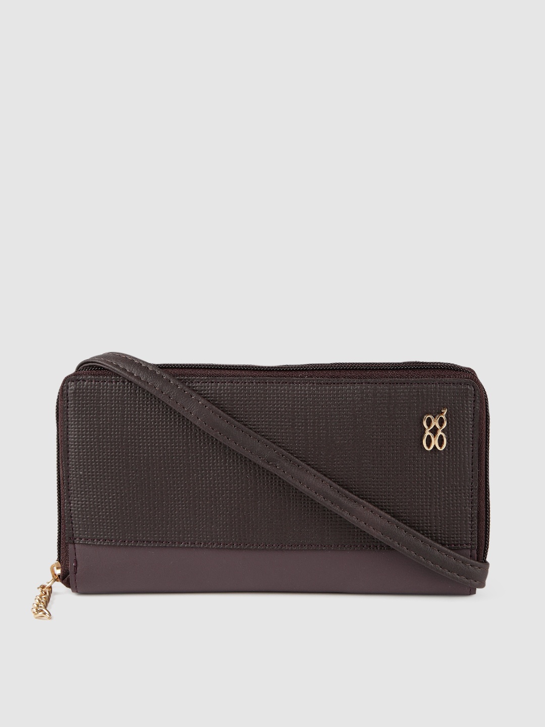 

Baggit Women Brown & Violet Colourblocked STARTLE E BRODEY Zip Around Wallet