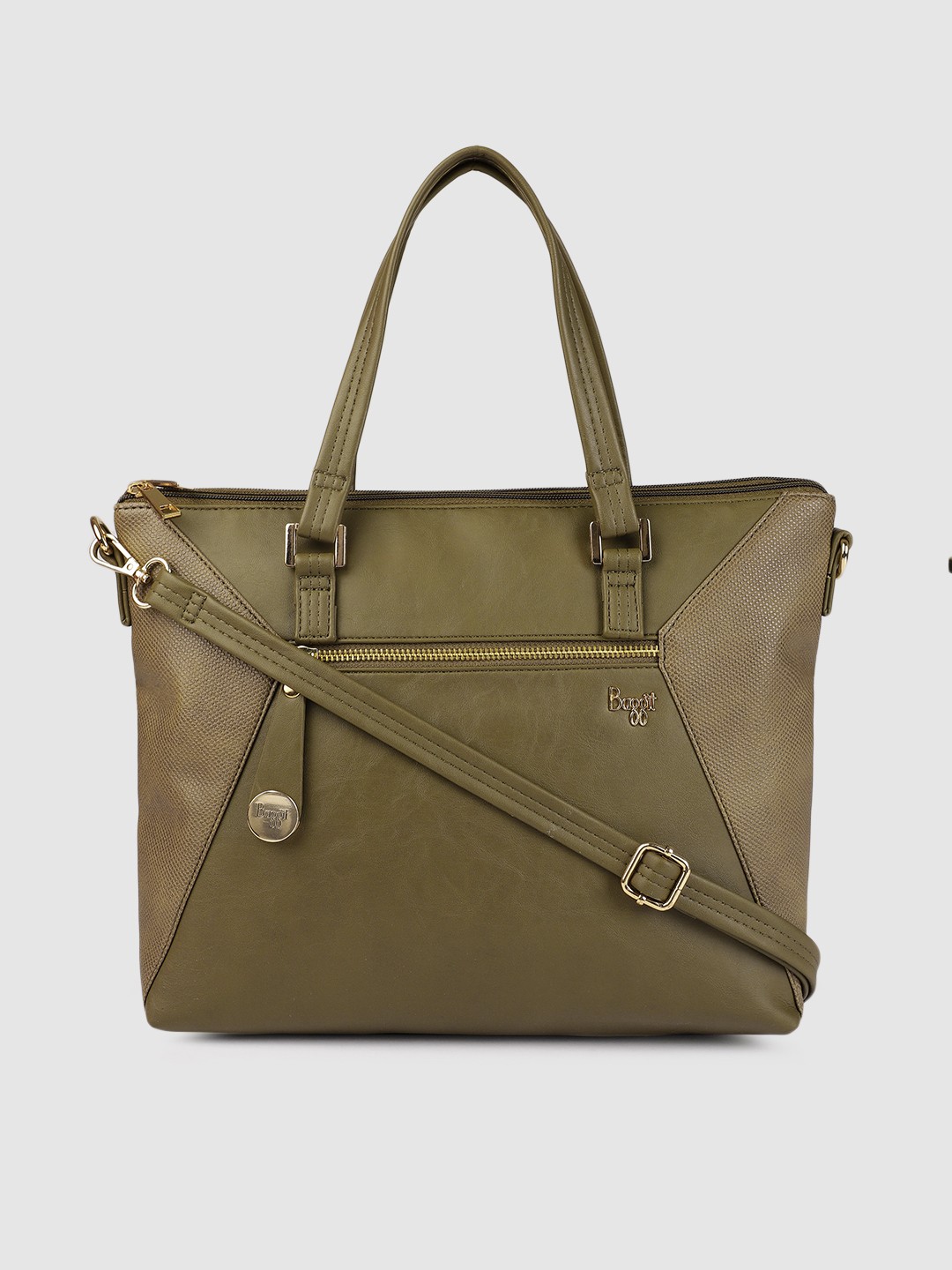 

Baggit Olive Green Solid Shoulder Bag