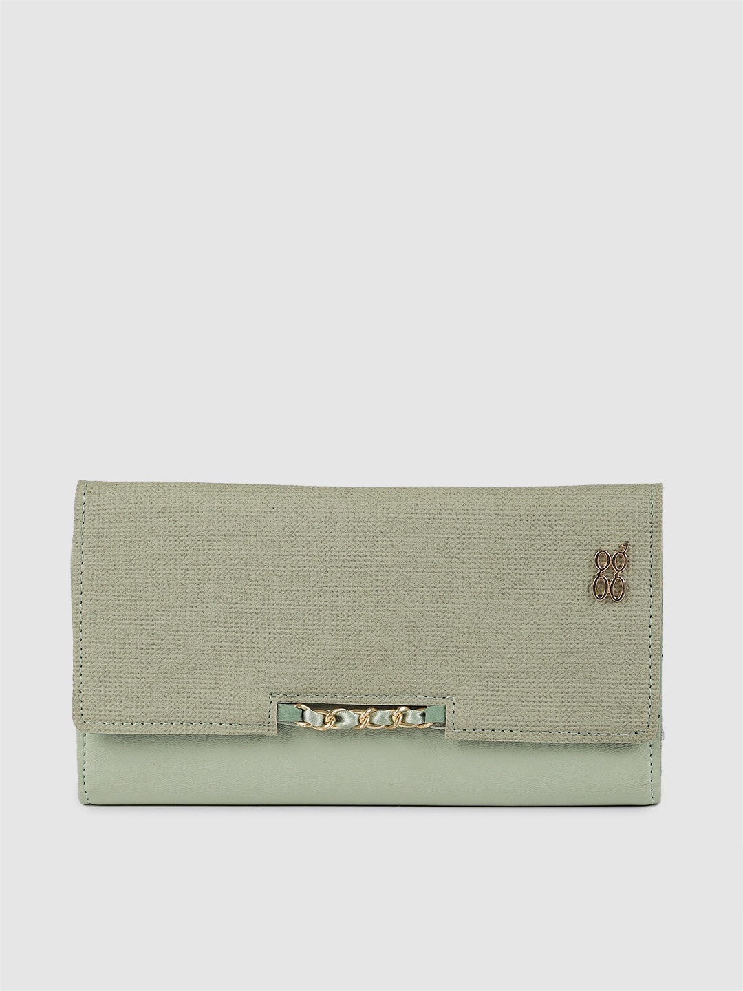 

Baggit Women Green Solid Three Fold Wallet