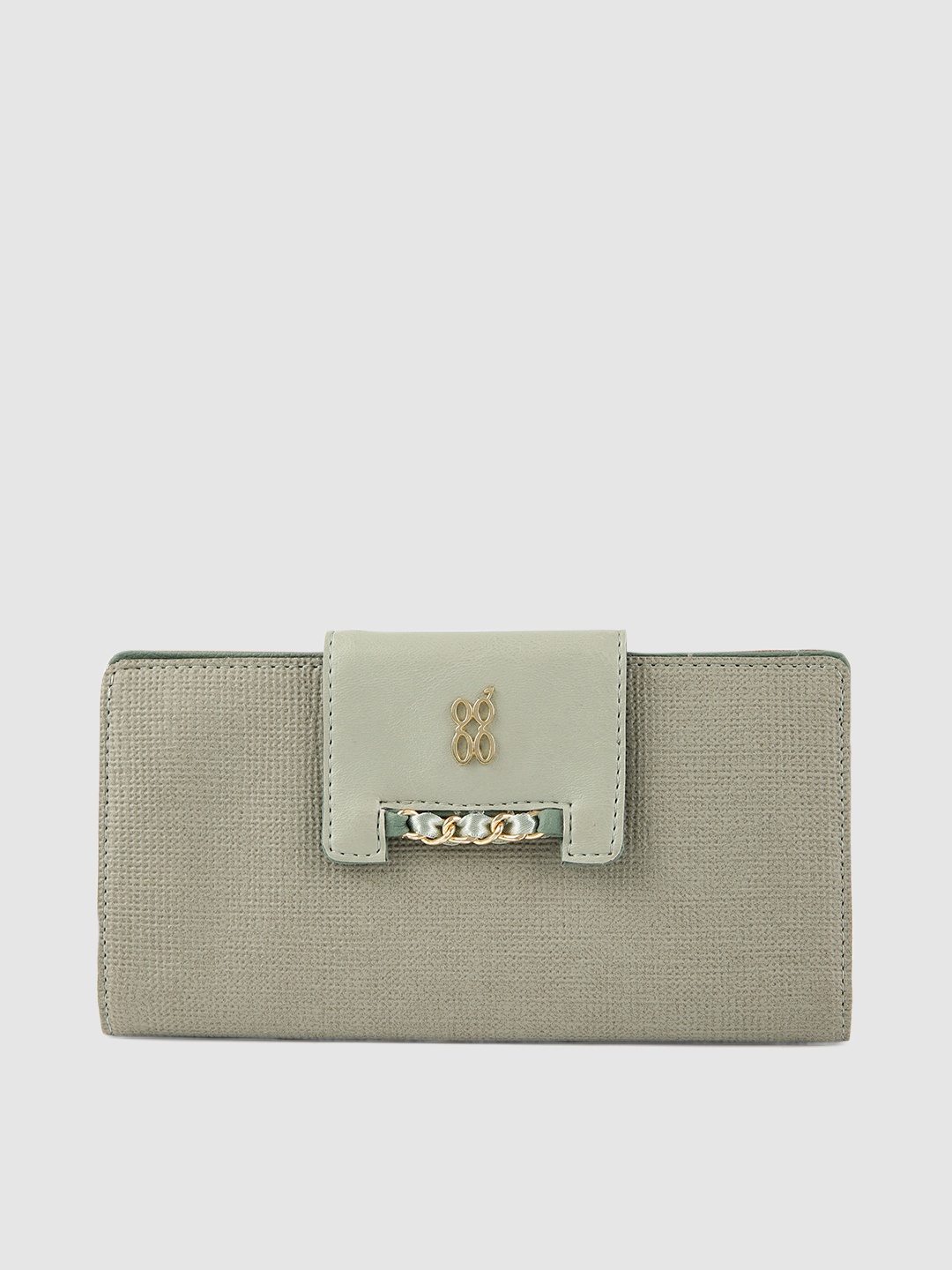 

Baggit Women Mint Green Textured CORLISS E BRODEY Two Fold Wallet