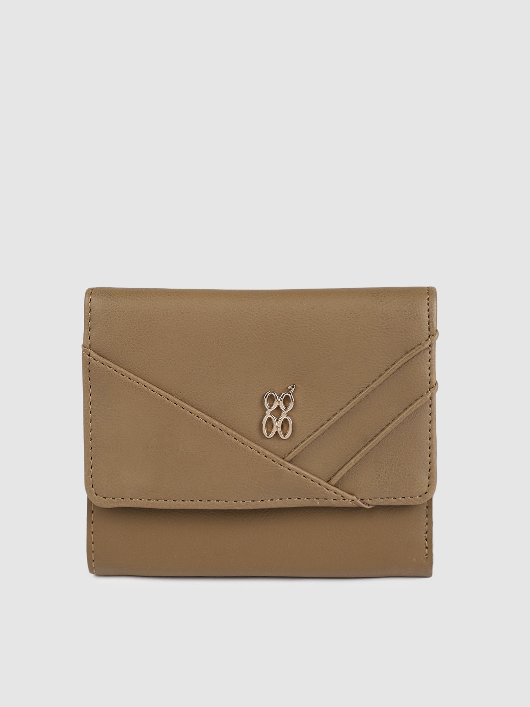 

Baggit Women Brown Solid Three Fold Wallet