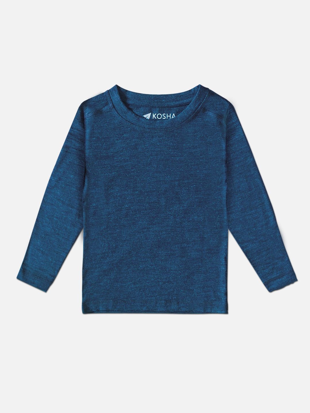 

Kosha Boys Navy Blue Solid Merino Wool & Bamboo Full Sleeves Thermal Top