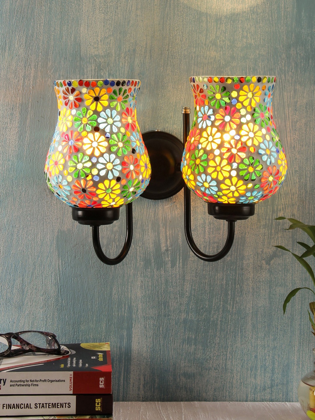

Devansh Multicoloured Textured Mosaic Wallchiere, Multi